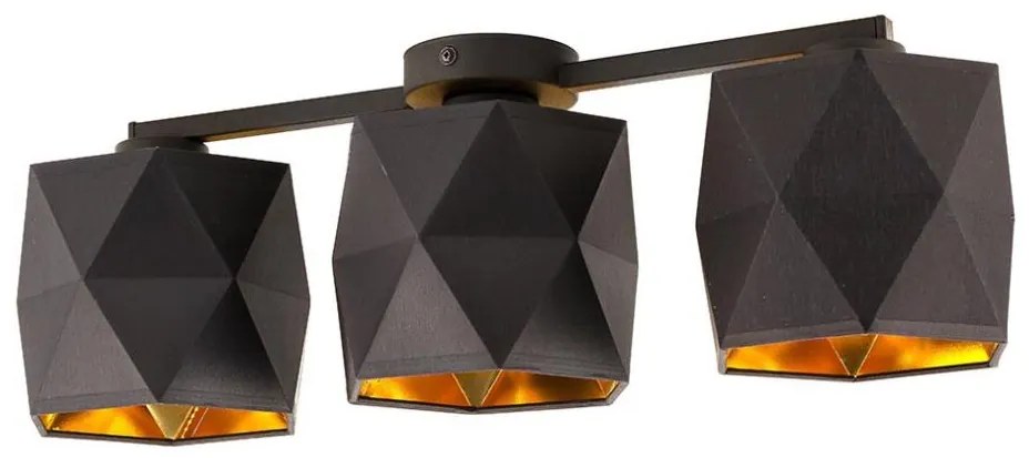 Lampadario da parete SIRO 3xE27/15W/230V nero/oro