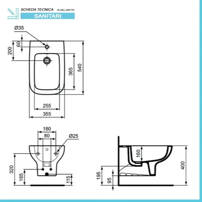 Sanitari Ideal Standard sospesi Rimless con copriwater originale I.Life A