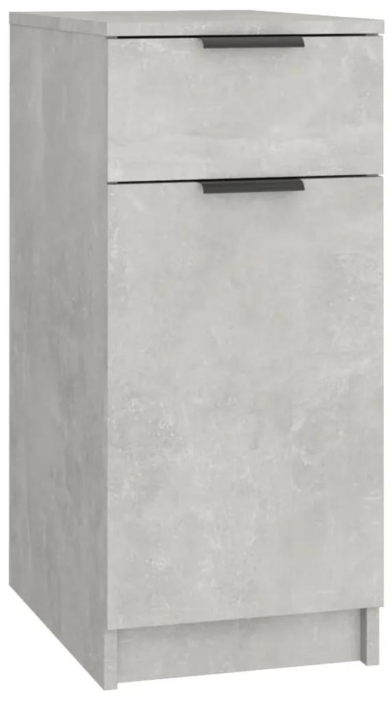 Armadietto da scrivania grigio cemento 33,5x50x75 cm legno