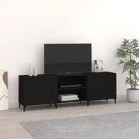 Mobile Porta TV Nero 150x30x50 cm in Legno Multistrato 812628