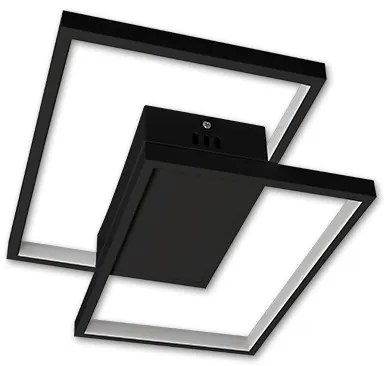 Plafoniera LED dimmerabile 45W/230V 3000-6500K nera + telecomando