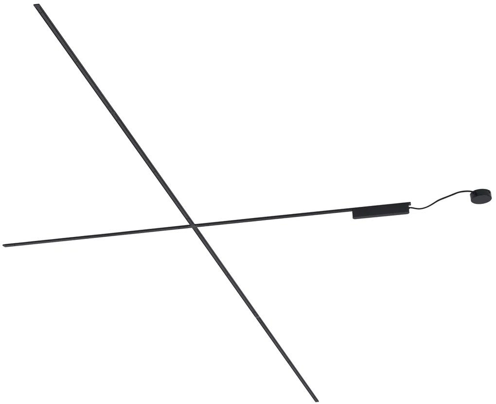 Sistema di binari moderni neri monofase 600 cm - Magnetic