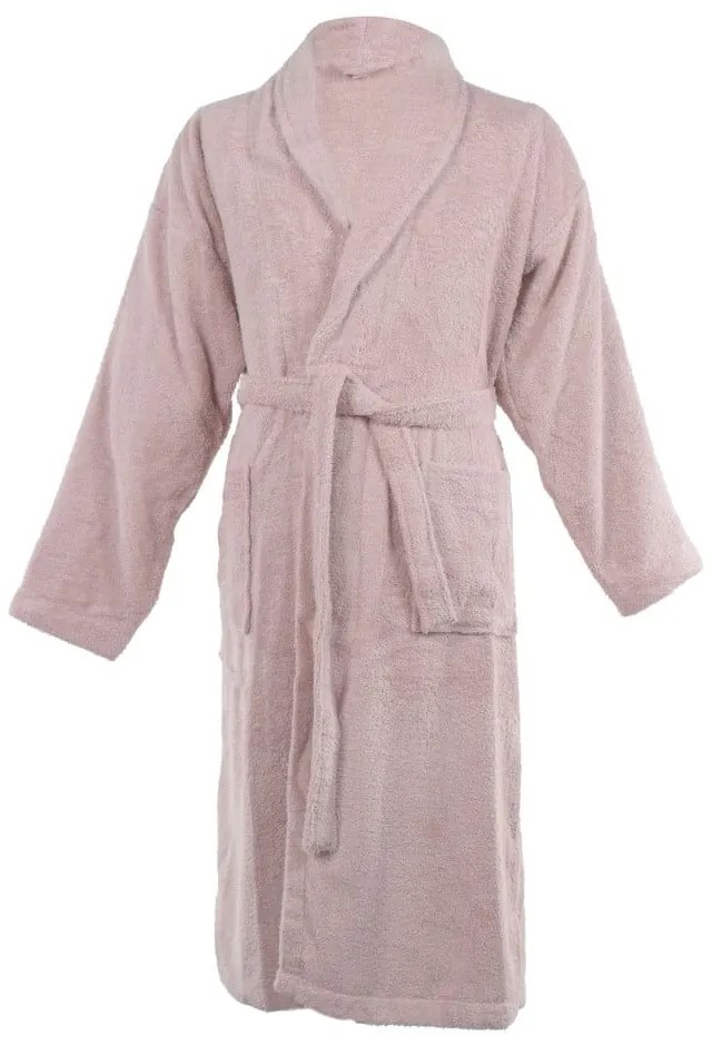 Accappatoio in rosa chiaro in cotone S/M Lindu – Tiseco Home Studio