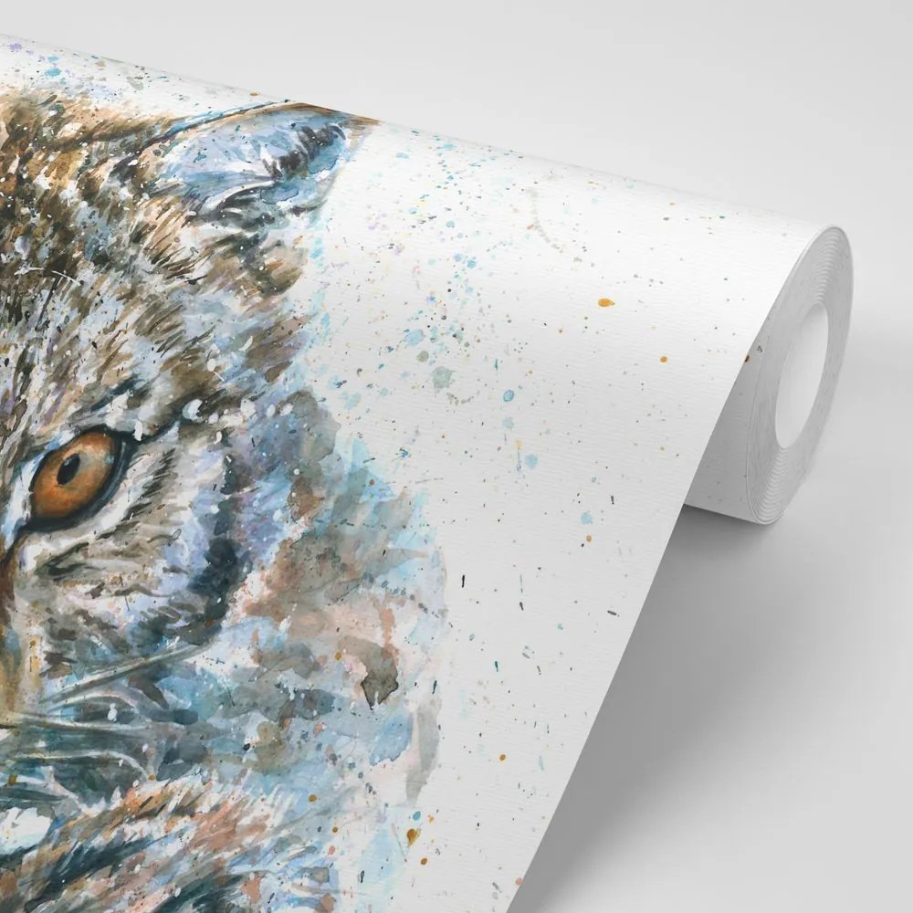 Carta da parati – Lince in acquerello