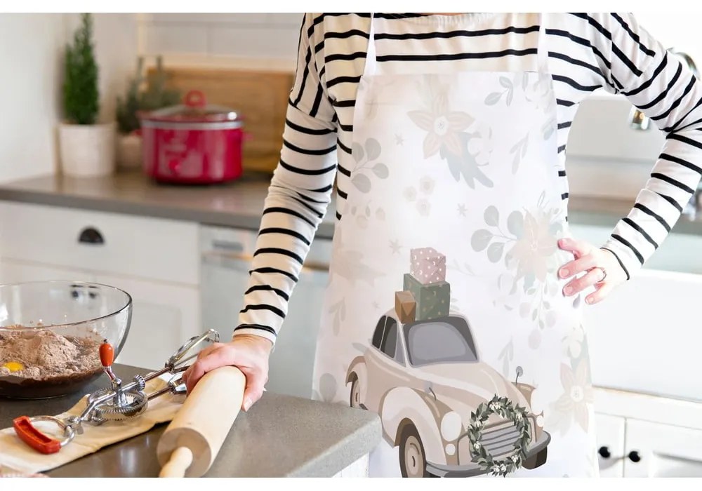 Grembiule in cotone a tema Natale Festive Car – Butter Kings