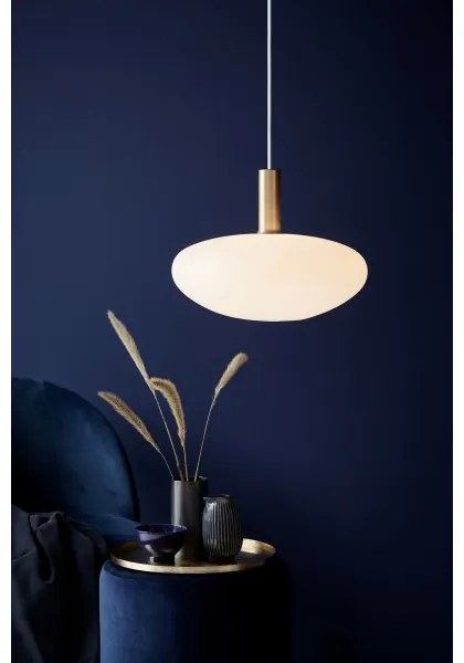 Nordlux - Lampadario a cavo ALTON 1xE27/60W/230V bianco/nero/ottone