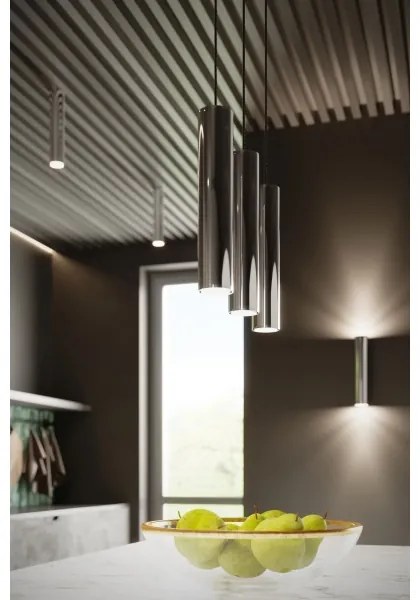 Sollux SL.1204 - Lampadario a sospensione con filo LAGOS 1xGU10/10W/230V cromo