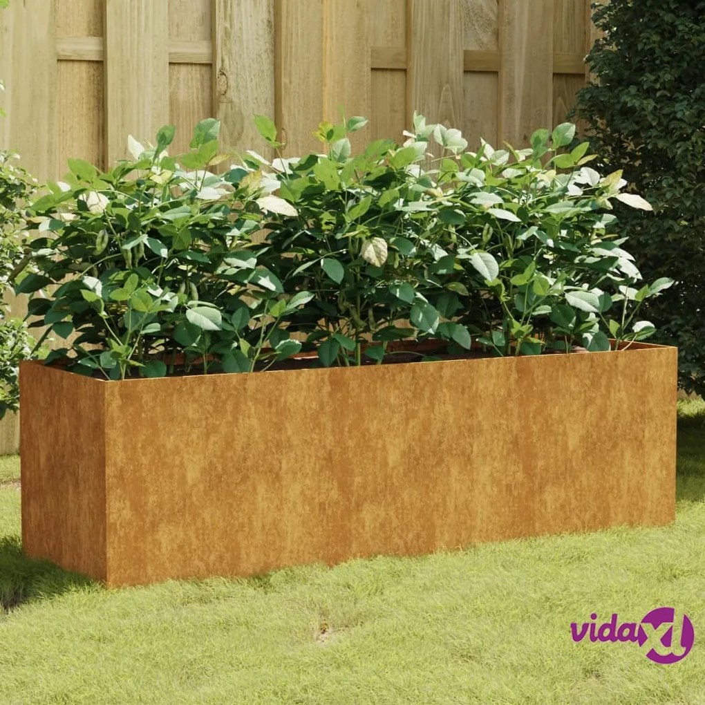 vidaXL Fioriera Rialzata da Giardino 120x40x40 cm in Acciaio Corten