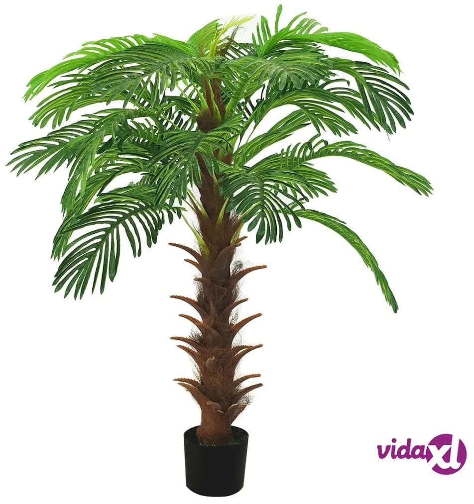 vidaXL Palma Cycas Artificiale con Vaso 140 cm Verde