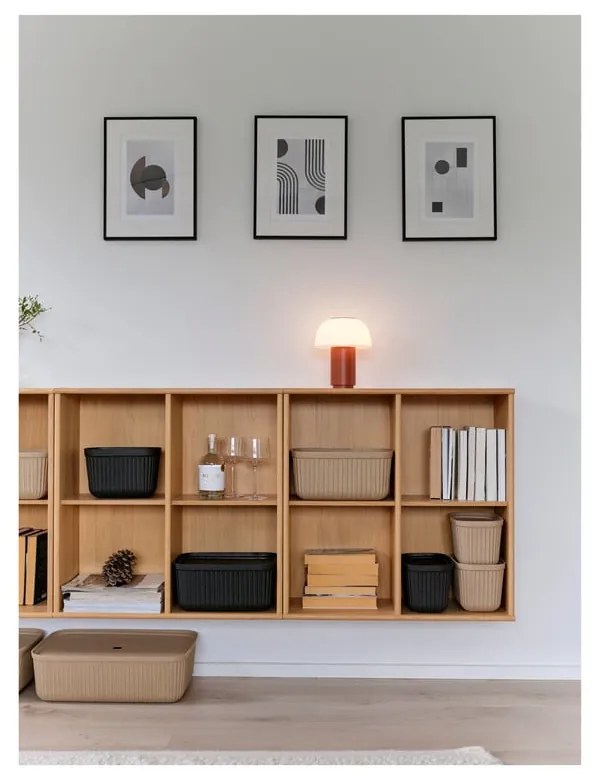 Scatole in set con coperchio marrone chiaro 2 pz 48x32x20,5 cm Pulp – Zone