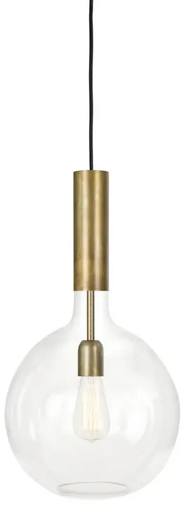 Rosdala Lampada a Sospensione Ø30xH55 Raw Brass/Clear - Konsthantverk