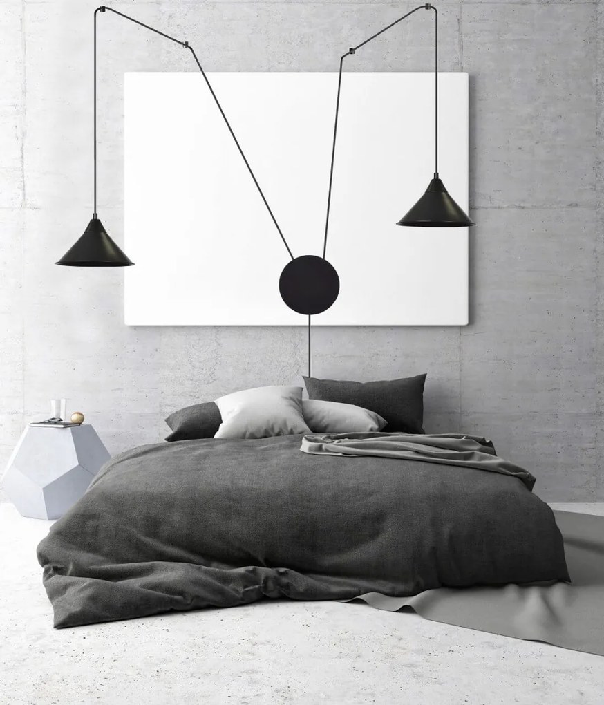 Piantana a Sospensione ABRAMO 2 WHITE o Black