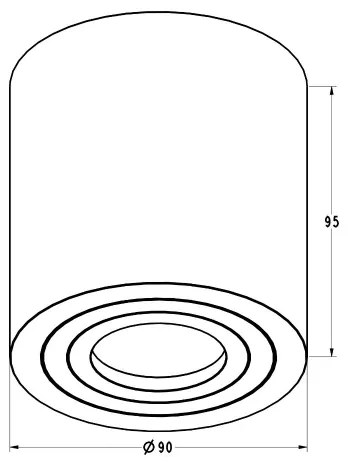 Zuma Line ACGU10-159-N - Faretto RONDIP SL 1xGU10/50W/230V IP44 nero
