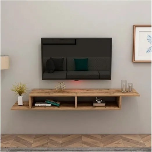 Mobile Porta TV Sospeso 120 Cm Design Moderno Muson Effetto Legno