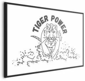 Poster - Tiger Power Cornice nera 30x21
