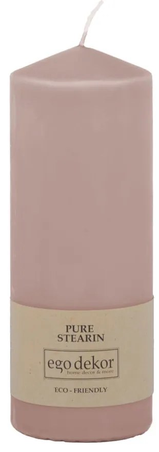 Candela rosa cipria Top, durata di combustione 50 h Eco - Eco candles by Ego dekor