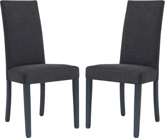 Sedia da pranzo in tessuto Antracite DENVER - Set 2