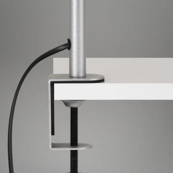 Brilo - Flessibile lampada da tavolo con clip 1xE27/10W/230V argento