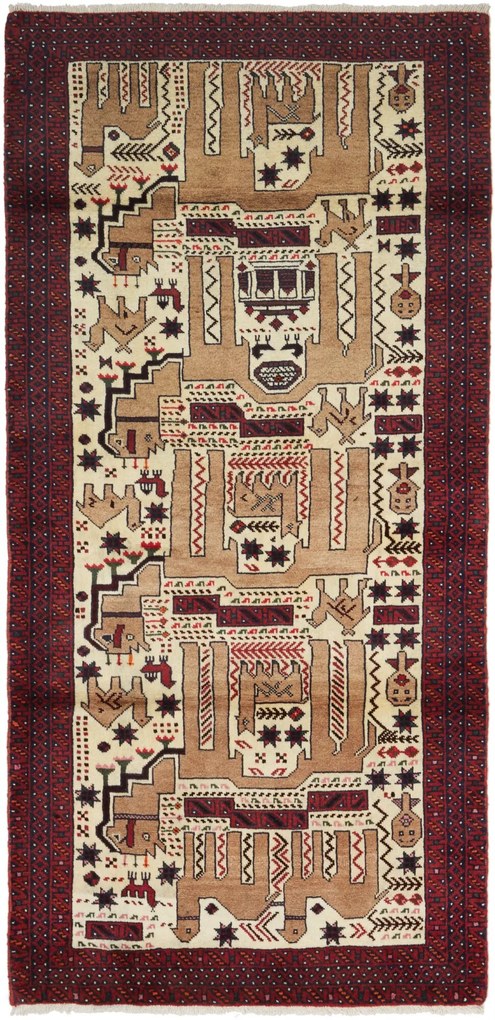 Tappeto 90x200 (Iran) Annodato A Mano