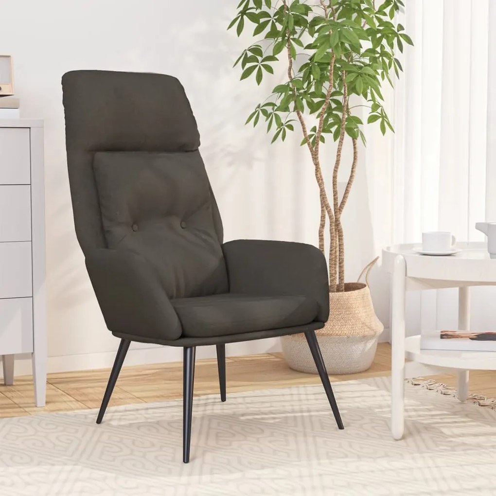 Poltrona Reclinabile Grigio Scuro İn Similpelle Scamosciata /