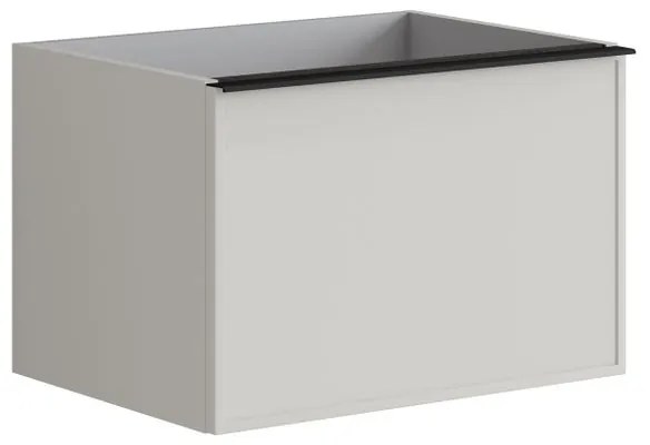 Mobile da bagno sotto lavabo Pixel frame grigio laccato opaco L 60 x H 40 x P 45.5 cm 1 cassetto, lavabo non incluso
