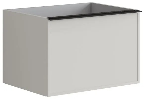 Mobile sottolavabo e lavabo Pixel grigio pastello L 100 x H 40 cm 1 vasca 2 cassetti