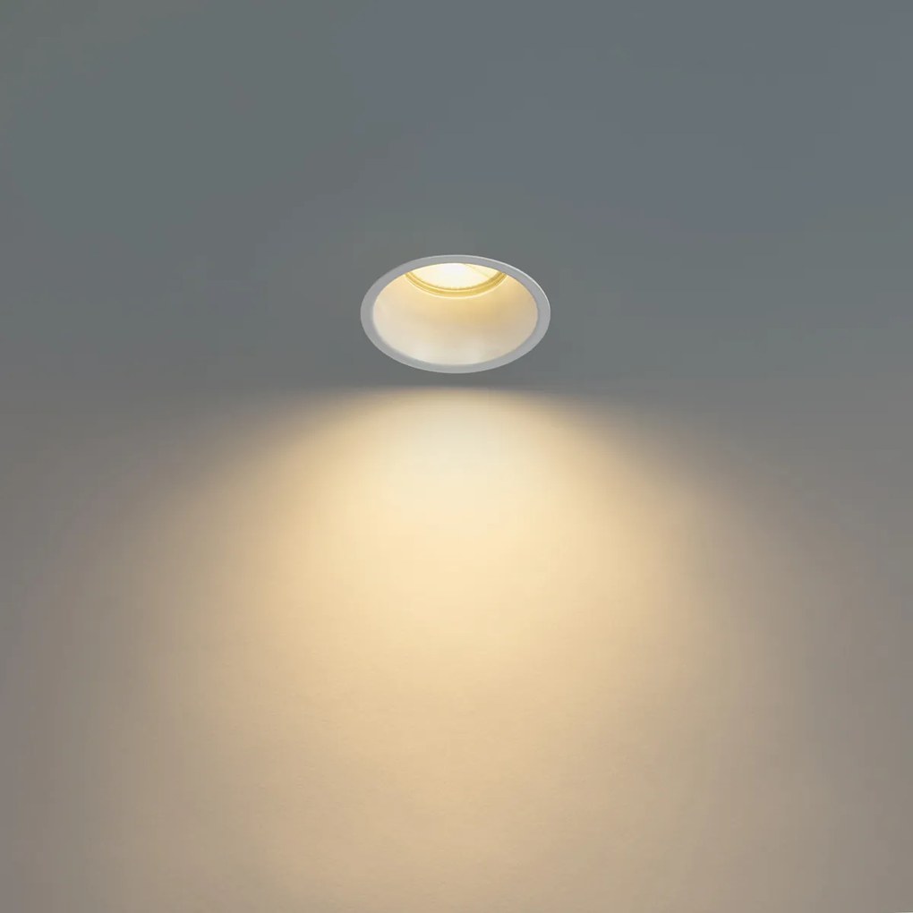 Set di 12 faretti incasso bianchi GU10 70mm IP44 - Dept