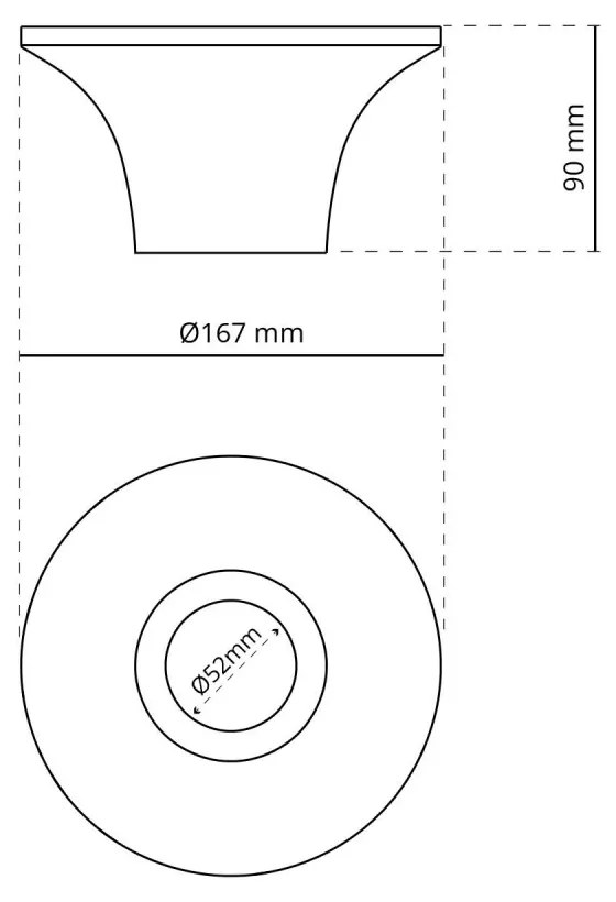 Plafoniera LED GU10 e GU5.3 in Gesso Pitturabile Rotonda Ø167x90mm Base GU10