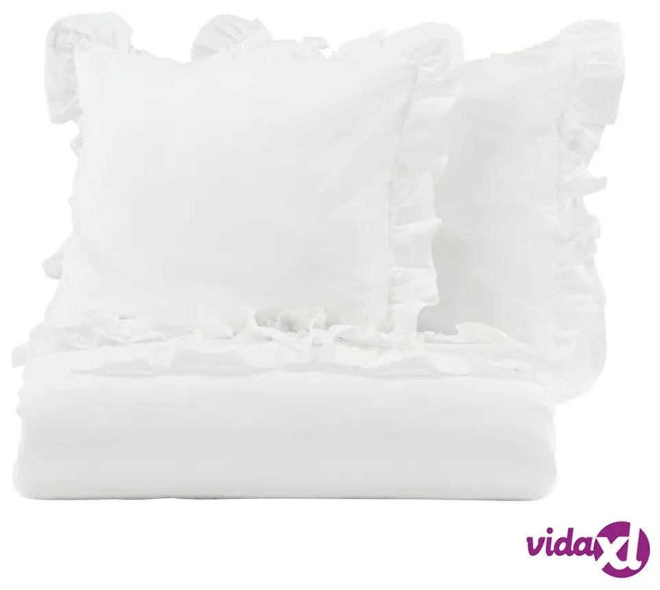 Venture Home Set da Letto Levi 220x240 cm Cotone Bianco
