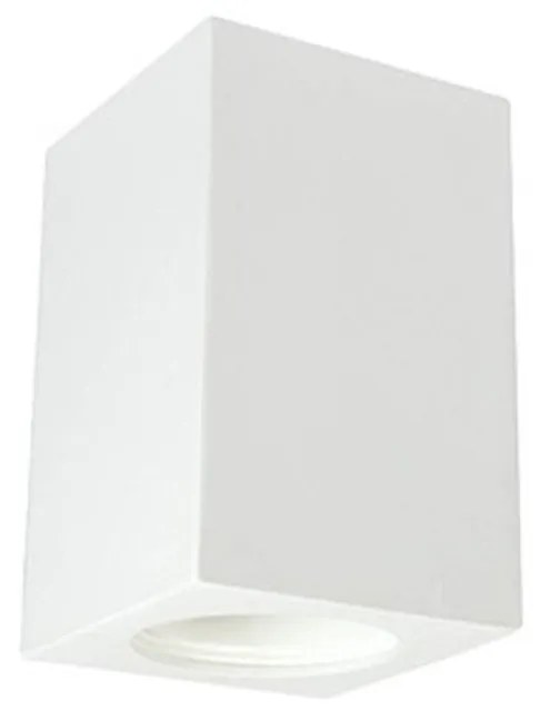 Applique da Soffitto in Gesso Pitturabile 70x70x130mm 1xGU10