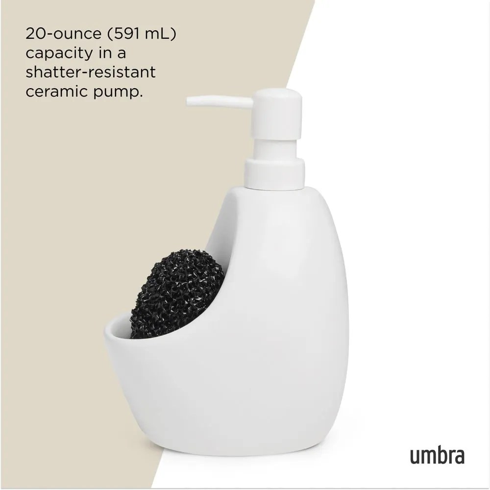 Dispenser per sapone bianco in ceramica 590 ml Joey – Umbra