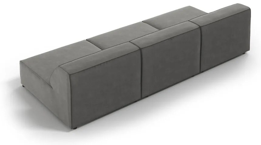 Divano in velluto grigio 240 cm Jodie - Micadoni Home