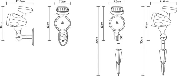 Globo 33026 - Illuminazione solare LED 3xLED/0,06W IP44