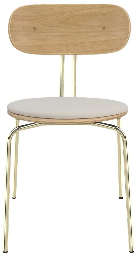 Sedie da pranzo in crema e oro Curious - UMAGE