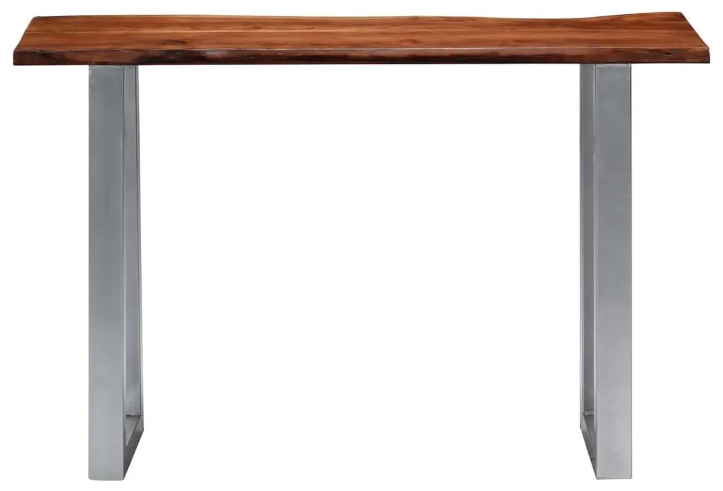 Tavolo consolle 115x35x76 cm legno massello d&#039;acacia e ferro