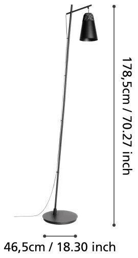 Eglo 99547 - Lampada da terra CANTERRAS 1xE27/40W/230V