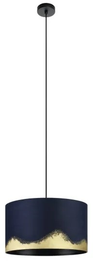 Eglo 39973 - Lampadario a sospensione con filo CASUARITA 1xE27/40W/230V diametro 38 cm blu/oro