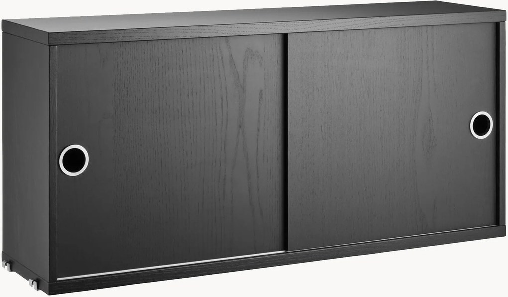 Armadietto con ante scorrevoli String System, larg. 78 x prof. 20 cm