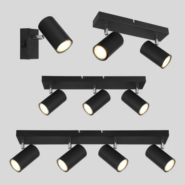 Globo 57911-3B - Faretto ROBBY 3xGU10/35W/230V nero