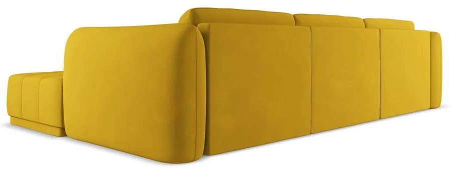 Divano angolare giallo (con penisola a destra) Hoku – Makamii