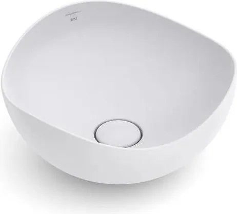 Lavabo da appoggio Ohtake ROCA D37.5 irregolare in ceramica perla