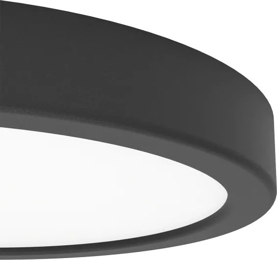 Eglo 901372 - LED RGBW dimmerabile, plafoniera con vetro fumé FUEVA-Z LED/11,2W/230V 21,1cm IP44 nero