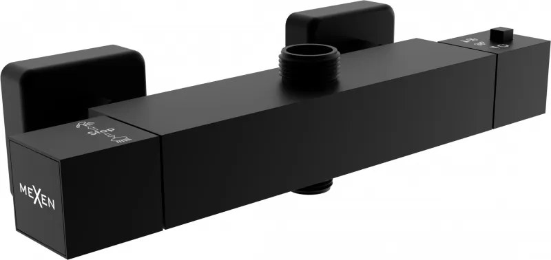 Mexen Cube miscelatore termostatico per doccia, nero - 77250-70