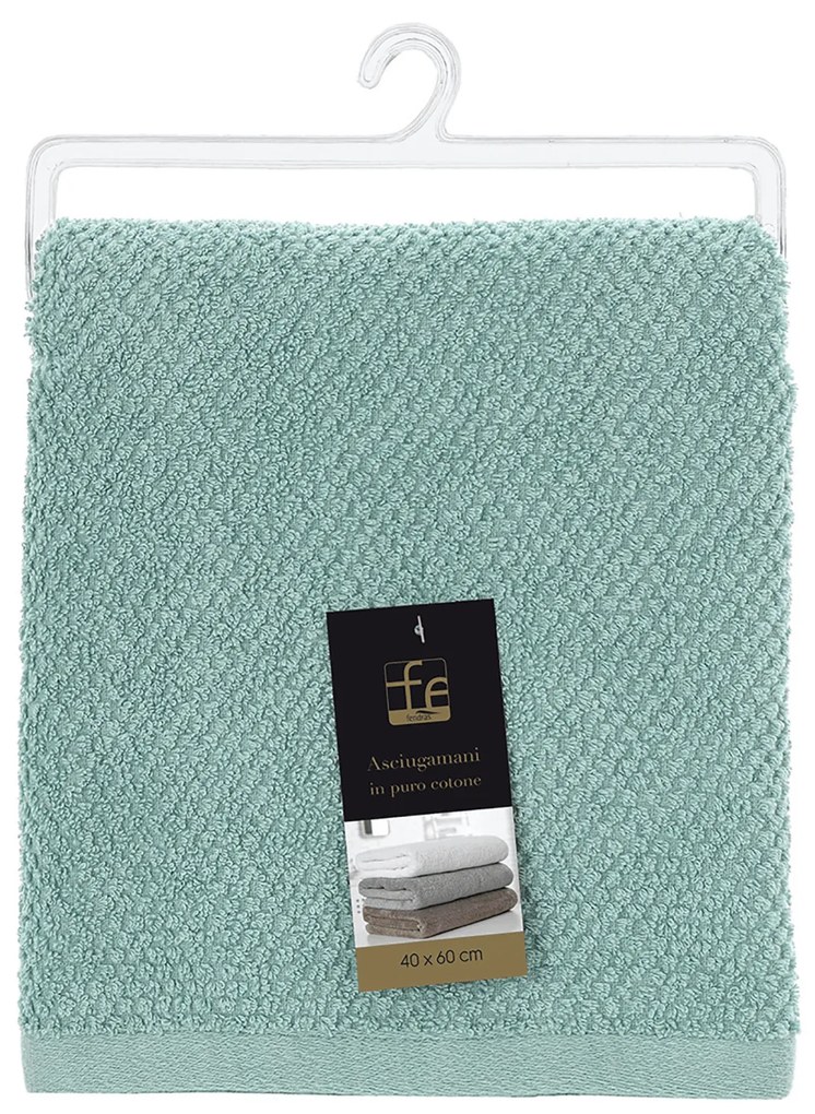 Asciugamano Ospite Per Bagno 40x60 Cm Feridras "Gold" Acqua Marina