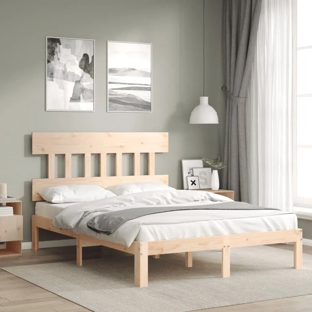 Giroletto Senza Materasso 140x200 Cm İn Legno Massello Di Pino /