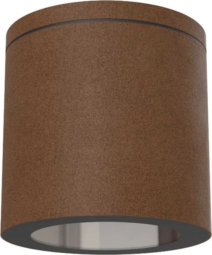 Applique da soffitto IP54 GU10 in Alluminio e Vetro - Corten