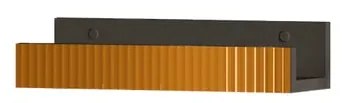 Mensola per bagno Niwa L 40 cm laccato opaco grigio carbone con vetro senape