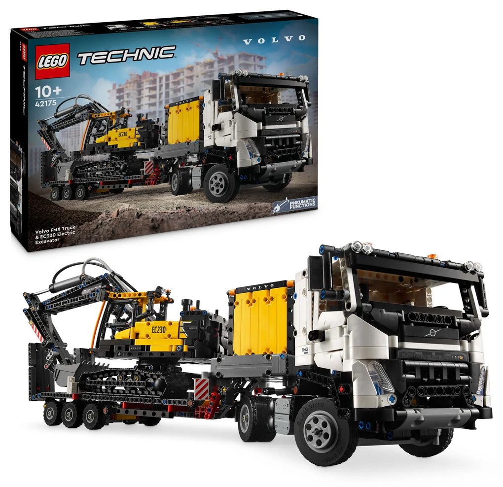 Autocarro Volvo FMX ed Escavatore elettrico EC230 Lego Technic