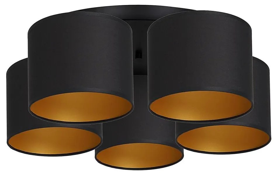 Plafoniera  ARDEN 5xE27/60W/230V oro nero