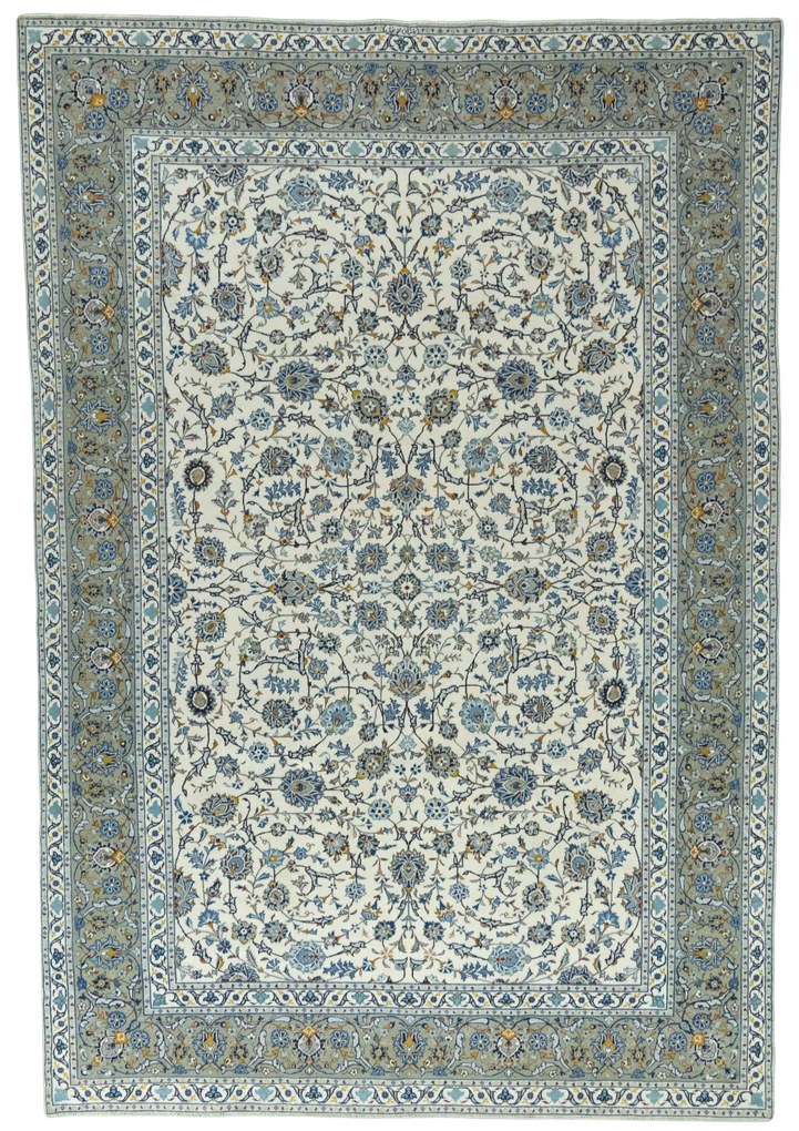 Kashan Tappeto 270 x 400 Beige (Iran) Annodato A Mano